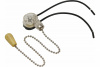 Выключатель для настенного светильника c проводом и деревянным наконечником Silver REXANT