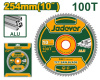 Диск пильный по алюминию 254*30мм 100 зубов JADEVER JDTC2K03