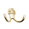 Крючок 2-х рожк. ZY-209В (золото) (30шт) Trodos