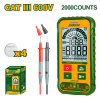 Мультиметр цифровой 2-600В,20МОм,4шт CR2032(AAA),True RMS JADEVER JDDM1505/40