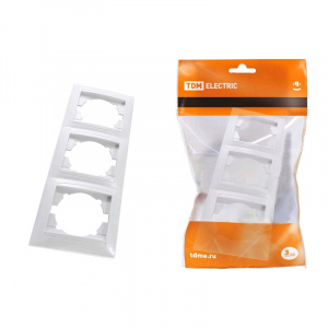 Рамка 3-ая вертикальная белая/Лама/TDM