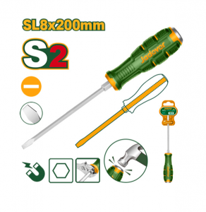 Отвертка шлицевая SL8 200мм ударная S2 JADEVER JDQJ1288