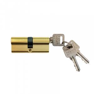 Цилиндр алюминиевый для узко-профл.LL-ЦМ70мм 3К (англ.ключ) золото Vrata