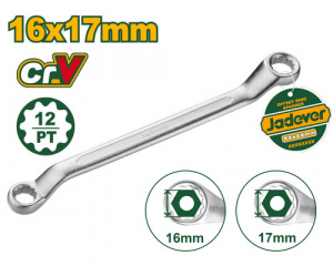 Ключ накидной изогнутый 16*17мм 219мм JADEVER JDSA3106/150