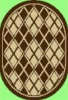  Коврик  ЖАККАРДОВЫЙ  80*120см (циновка)  Овал МИКС/Витебск