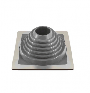  Манжета кровельная прямая Мастер Флеш RES №4 серая D76-152мм, 250х250мм СИЛИКОН/1шт