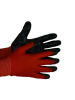 Перчатки  облитая ладонь нейлоновые защитные с латексом 42 гр Красно-Черные RICH/12
