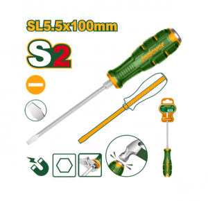 Отвертка шлицевая SL5.5 100мм S2 ударная JADEVER JDQJ1254