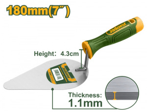 Кельма Печника Овал 180мм пластик.ручка JADEVER JDBT8307/48