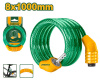 Замок тросовый 100см,8мм с 4-значным кодом JADEVER JDBK2108