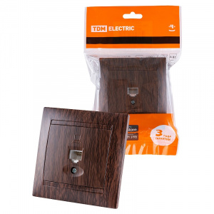 Розетка компьютерная RJ45 С/У венге "Лама" TDM