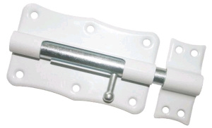 Шпингалет ЗТ2-100 100мм полимер белый /Кунгур (30шт)