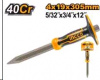 ЗУБИЛО пикообразное с протектором 4*19*305 мм INGCO HCC850419 INDUSTRIAL