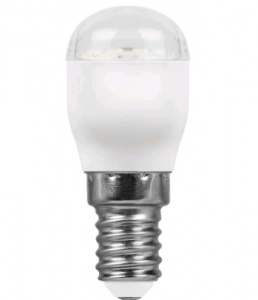 Лампа светодиод. ( 2W) 230V E14 (2700К) LB-10 Белый теплый Feron для ХОЛОД. (дл.62мм шир.26мм)