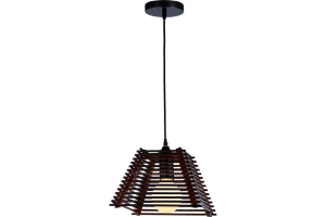 Светильник подвесной Lines 40W E27 металл, дерево 200*200мм