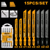 Набор полотен д/электролобзика 15шт (дерево,металл,алюминий) INGCO JBT1501