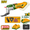 Мультитул/реноватор акк,20В,1*2.0Ач,5000-20000об/мин,6 реж+КЕЙС JADEVER JDMUP5023