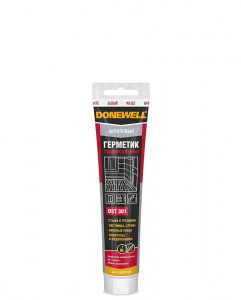 Герметик акриловый Белый  85мл DoneWell (-20С) (20шт)