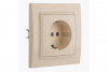 Розетка 1м С/У  с/з защ/шт бежевый 16А Минск/EKF