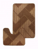  Набор ковриков д/ванной BOMBINI CROOSLOOP 60*100/50*60см (2шт) LLP202254 Brown  1/25