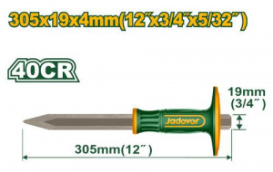 Зубило пикообразное 305*4*19мм с протектором JADEVER JDCC2314