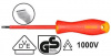 Отвертка шлицевая SL5 125мм диэлектрическая INGCO HISD815125 INDUSTRIAL