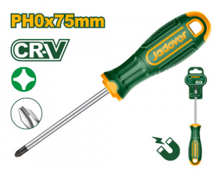 Отвертка крестовая PH0  75мм Cr-V JADEVER JDSD2203