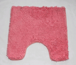  Коврик д/ванной с ВЫРЕЗОМ Макароны 50*50см Розовый