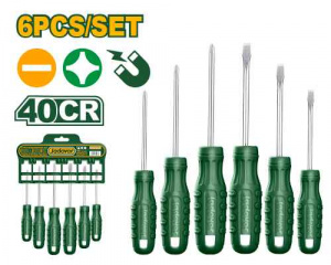 Набор отверток  6шт 40CR пласт.ручка JADEVER JDSS2206/40