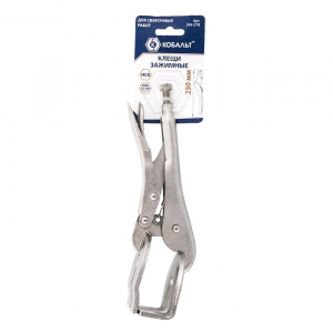 КЛЕЩИ зажимные 250мм д/сварочных работ КОБАЛЬТ (1шт) подвес/6
