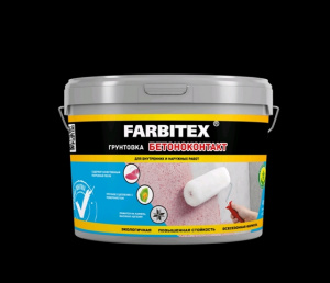 Грунт бетоноконтакт акрил.  1,1 кг FARBITEX/6