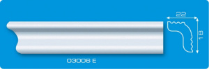 Плинтус 2 м экструдированный 03006Е 22*18/220