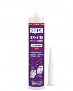 Герметик силиконовый Универсальный Бесцветный 240мл RUSH (-15С) (20шт)