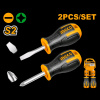 Набор отверток  2шт (SL6.5/PH2* 38мм) INGCO HKSDS2228 INDUSTRIAL