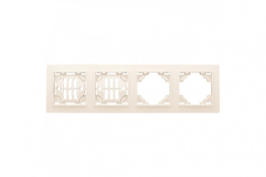 Рамка 4-ая горизонтальная бежевый Минск/EKF