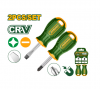 Набор отверток  2шт (SL6.5/PH2* 38мм) CR-V JADEVER JDSS1202