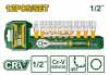 Набор головок 1/2" с трещоткой 12 предметов JADEVER JDST2212