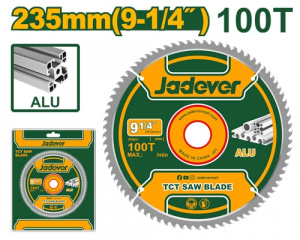 Диск пильный по алюминию 235*30мм 100 зубов JADEVER JDTC2K02