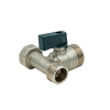 Кран шаровый трехпроходной F*M*M 1/2*3/4*1/2 В бабочка AQL1175 (10шт/100шт)