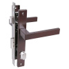 Замок врезной узкопроф м/о 85мм. для КАЛИТКИ  8520.02.8017 корич. перф.ключ/верт.СТАНДАРТ