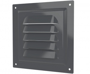 Решетка вентил. металлич. 12,5*12,5см СЕРЫЙ (сталь)