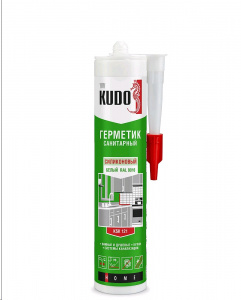 Герметик силиконовый Санитарный Белый 280мл KUDO (-20С) (20шт)