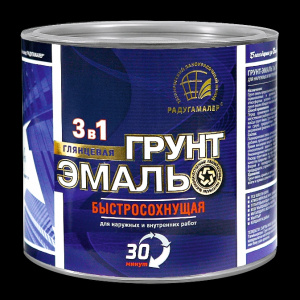 белая  0,9 кг Грунт-эмаль БЫСТРОСОХНУЩАЯ /Радуга/6