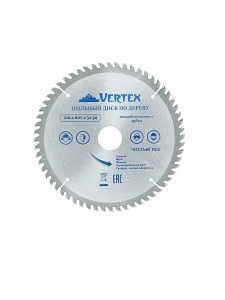 Диск пильный по дереву 210*32/30мм 60 зубов /Vertex