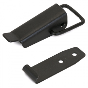 Замок накидной L-132 (черный)/50шт/Россия