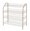 Подставка для обуви(обувница) 4-х полочная 66*28*70 см (Бежевый металлик)
