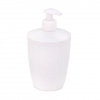 Дозатор  для жидкого мыла  500мл "Вязаное плетение" белый М8048/16