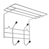 Вешалка с полкой д/одежды 2 крючка (Белая) 34*19,5*23,5 (4шт)