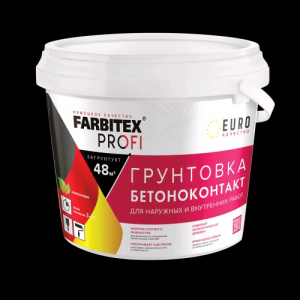 Грунт бетоноконтакт акрил.  1,4 кг FARBITEX ПРОФИ/6