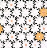 Клеенка ажурная ЛЕЙС 1,32*22м Белые и оранжевые цветы/Китай/EL062А